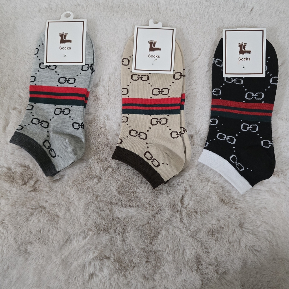 Stylish Unisex Socks Set - Gray, Tan, Black